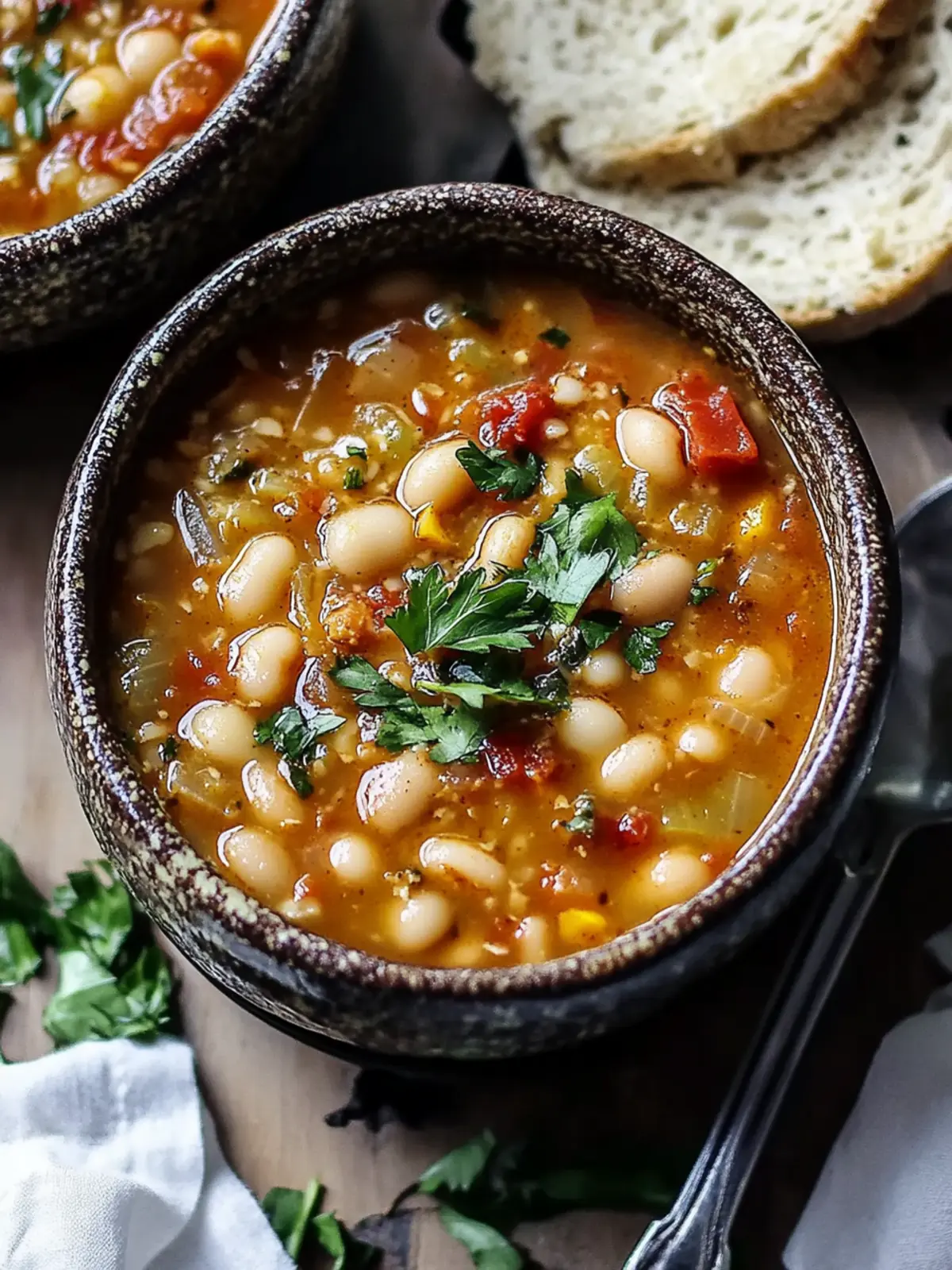 Vegan White Bean Soup Serbian Style (Pasulj)