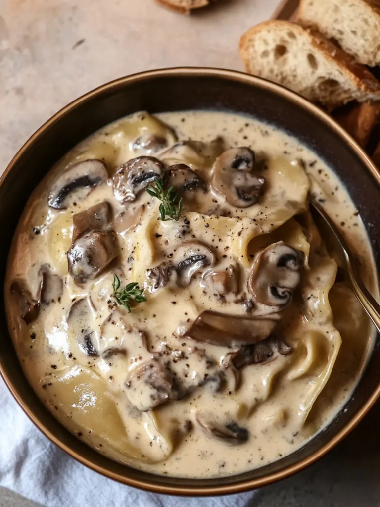 Gorgonzola Truffle Cream Sauce with Mushrooms