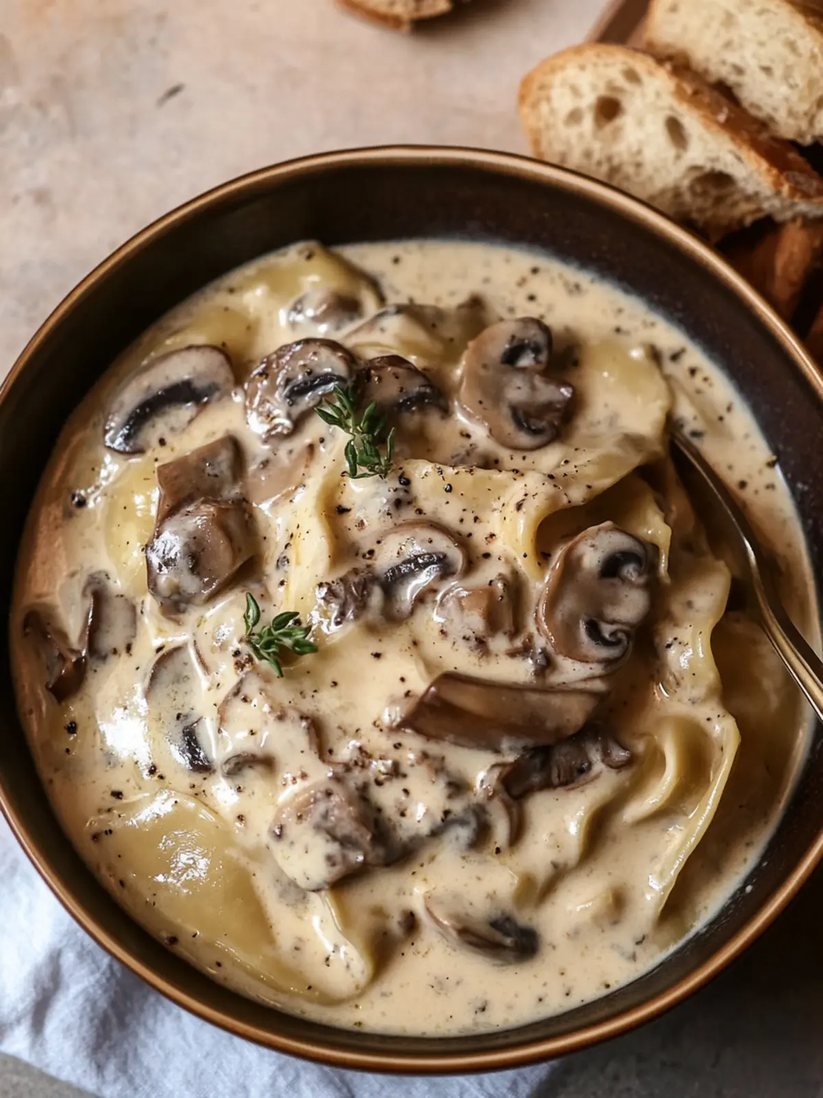 Gorgonzola Truffle Cream Sauce with Mushrooms