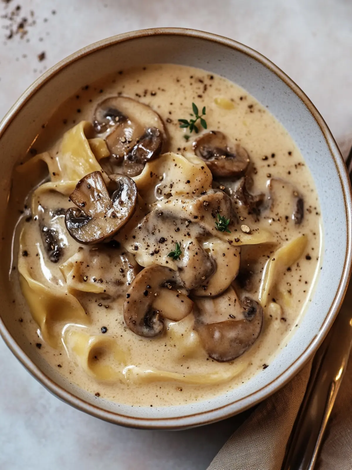 Gorgonzola Truffle Cream Sauce with Mushrooms