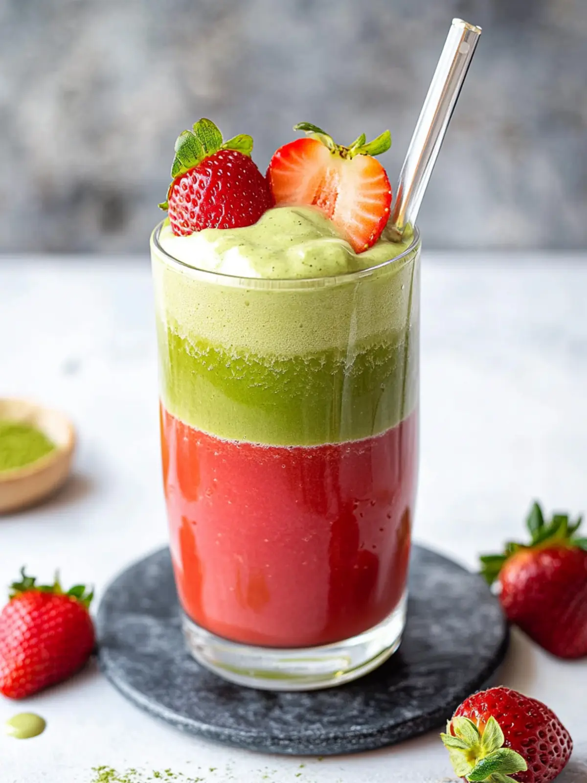 Iced Strawberry Matcha Latte