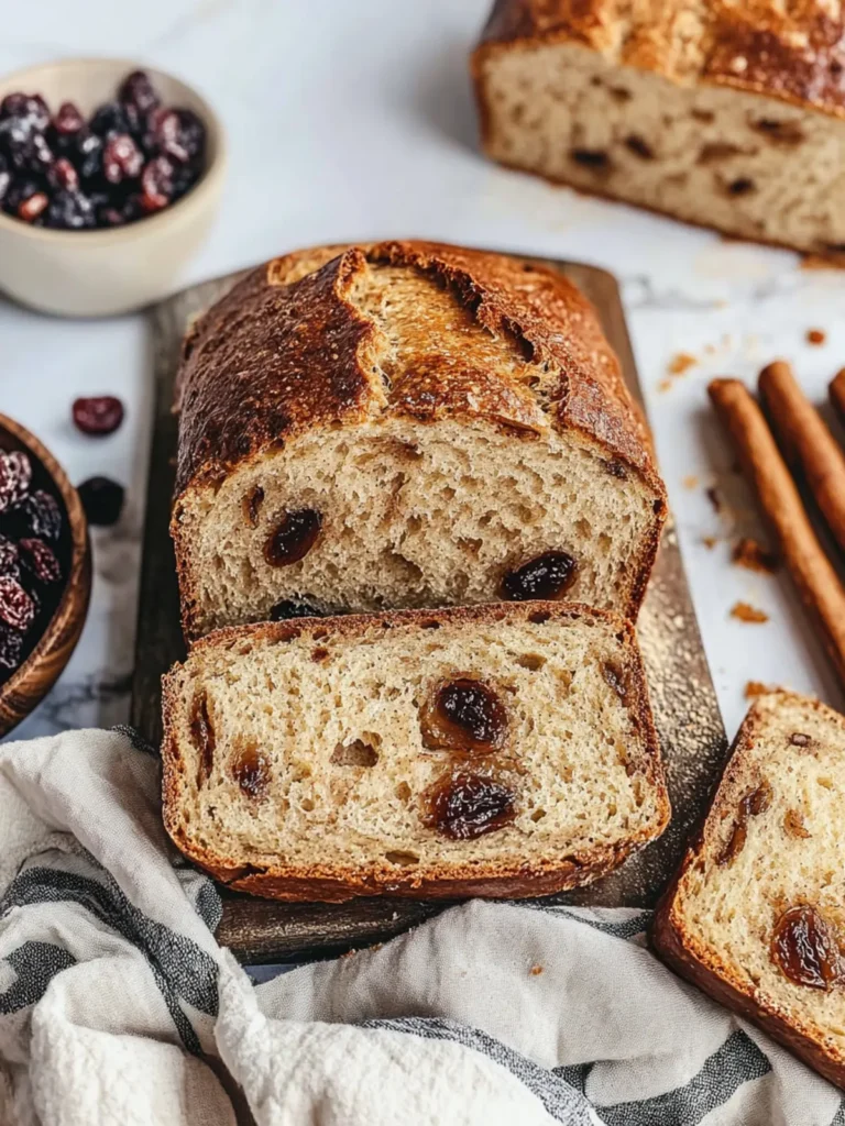 No knead cinnamon raisin bread