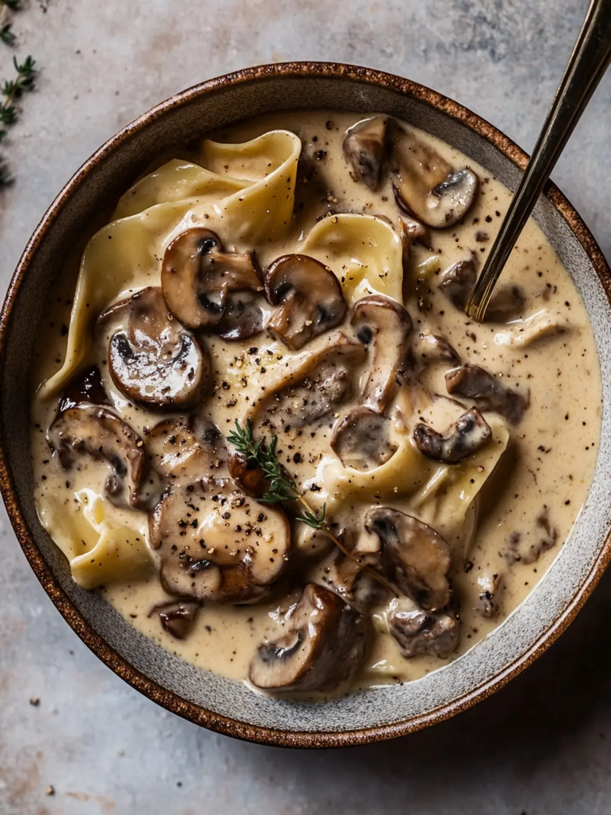 Gorgonzola Truffle Cream Sauce with Mushrooms