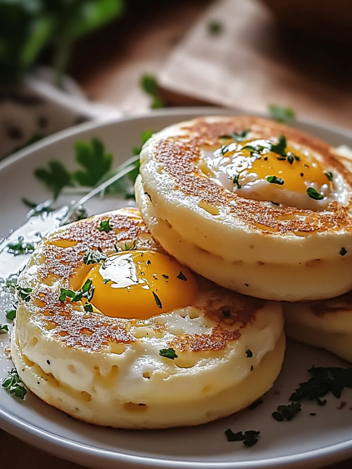 Breakfast Eggy Crumpets