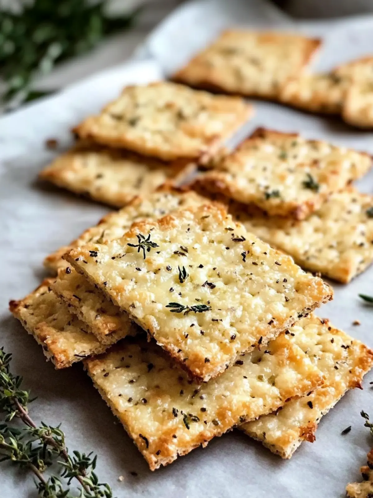 Herb-Infused Keto Cheese Crackers
