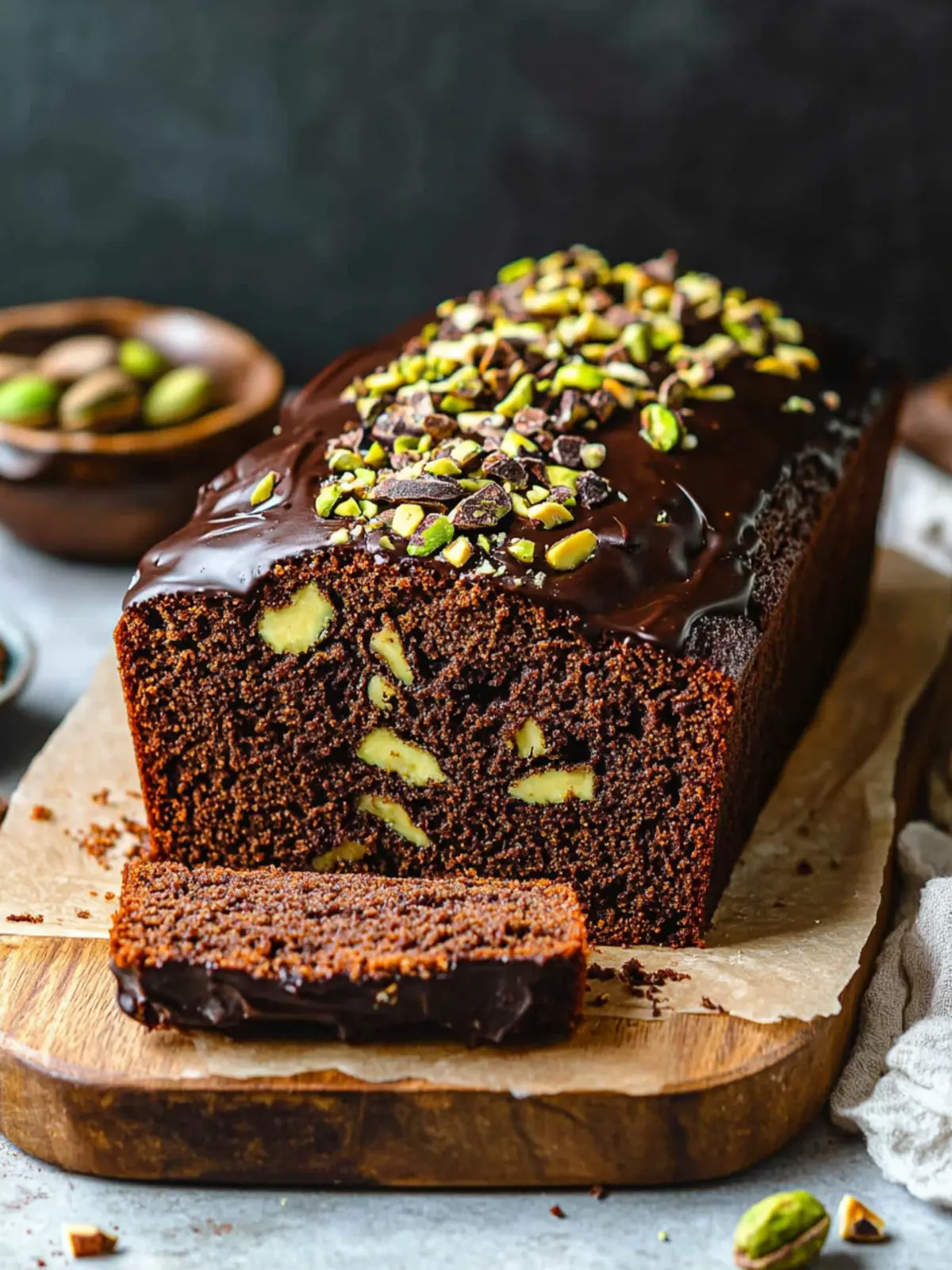 Starbucks Copycat Chocolate Pistachio Loaf