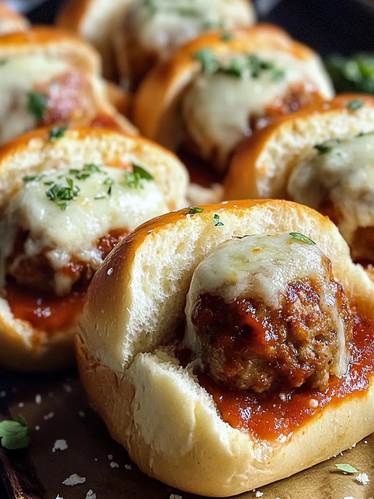 Meatball Parmesan Sliders