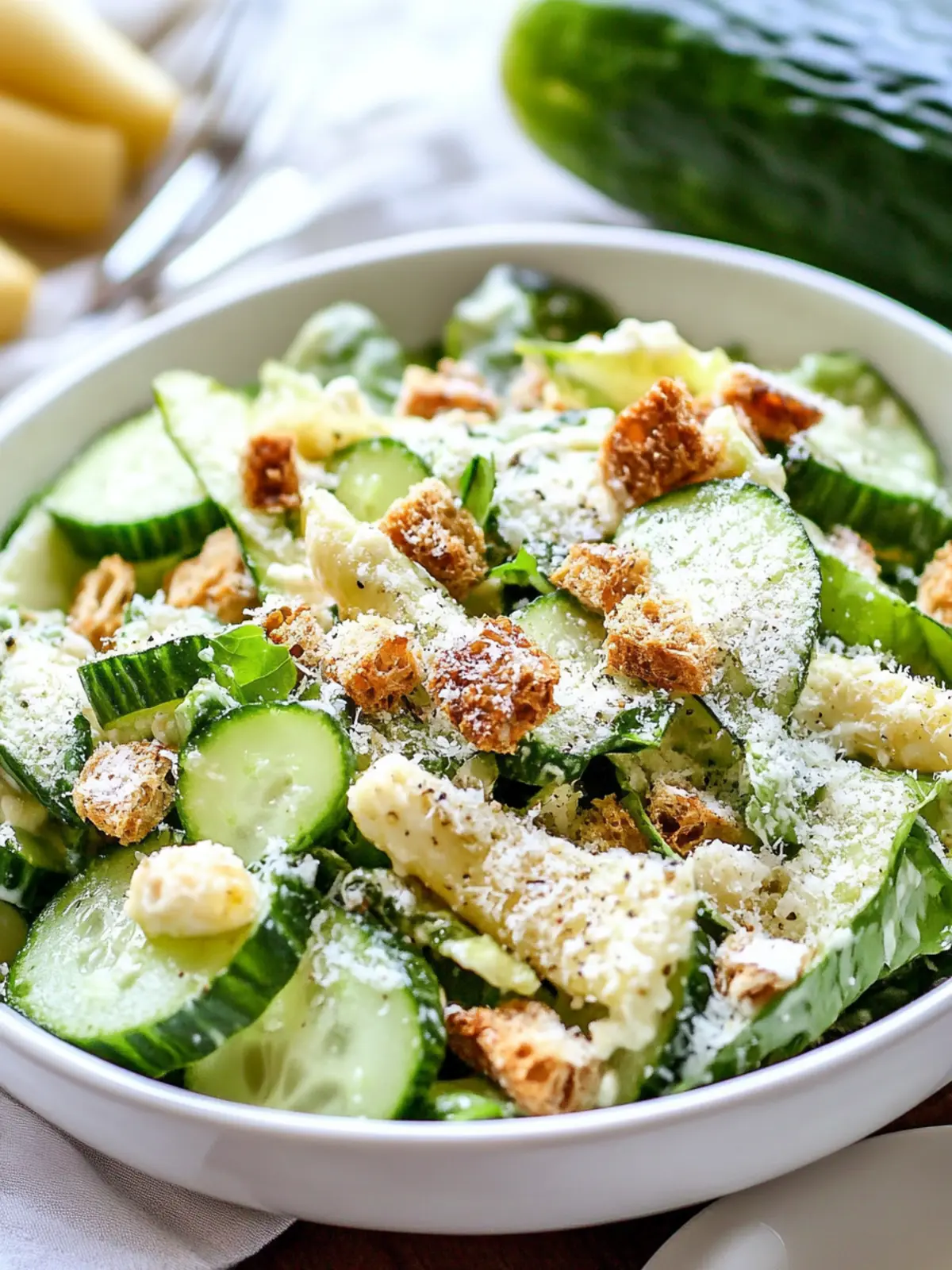 Cucumber Caesar Salad