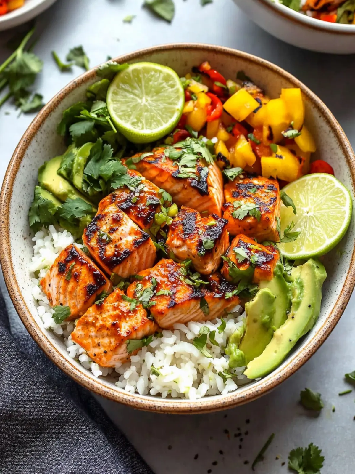Chili Lime Salmon Bowls