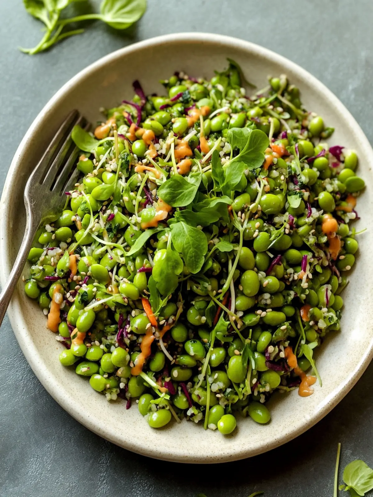 Edamame Salad with Peanut Sauce