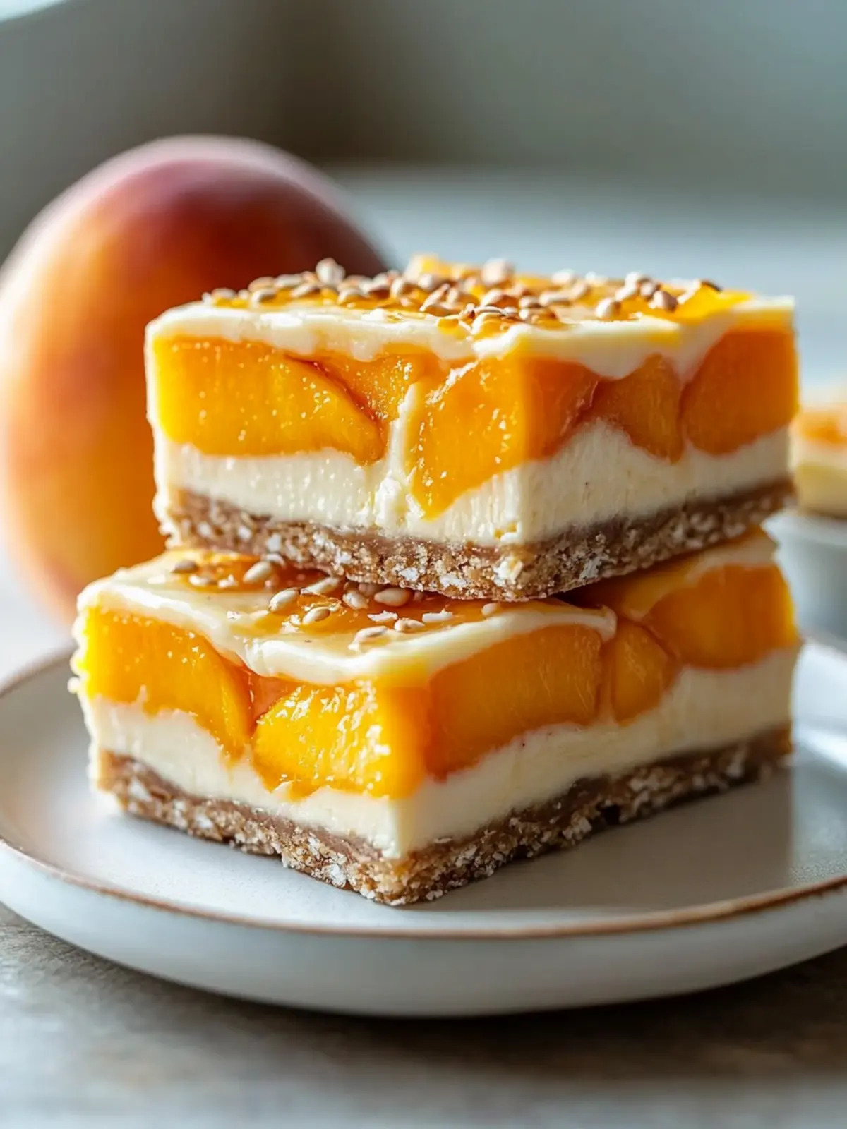 Peach Cheesecake Protein Bars Recipe