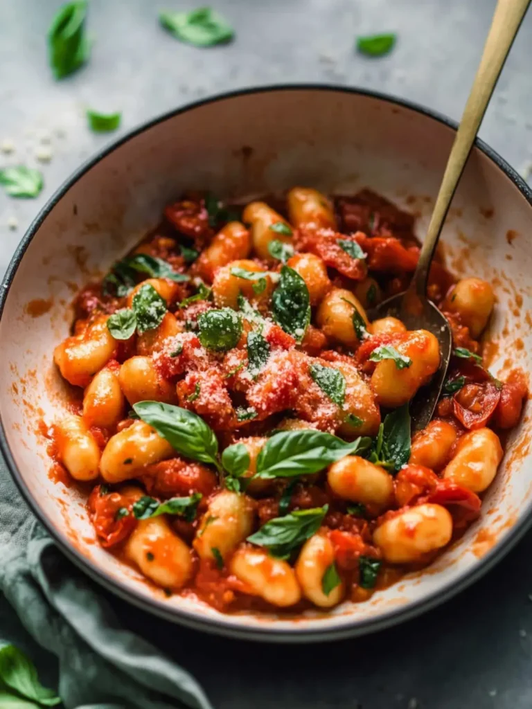 15 Minute Tomato Basil Gnocchi