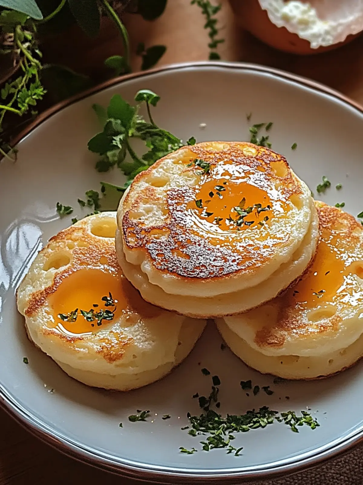 Breakfast Eggy Crumpets
