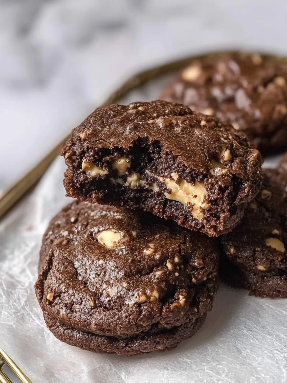 Fudgy Peanut Butter Brownie Cookies