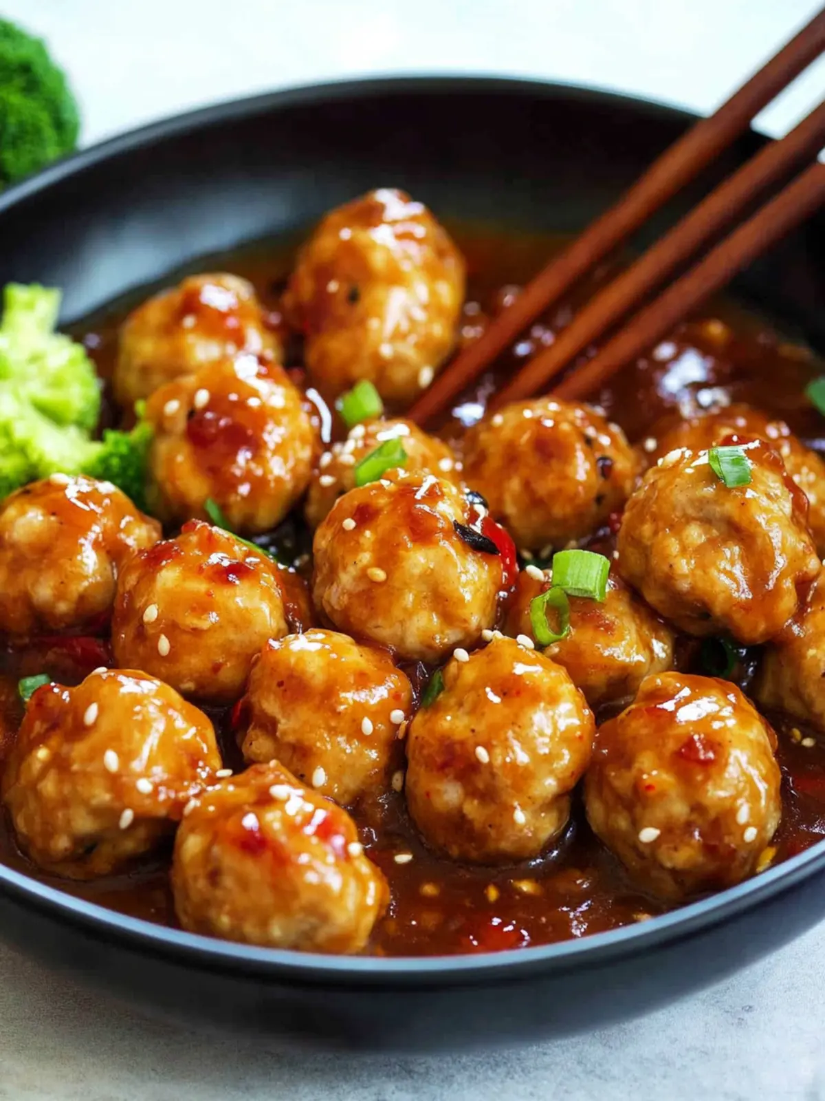 General Tso Chicken Meatballs