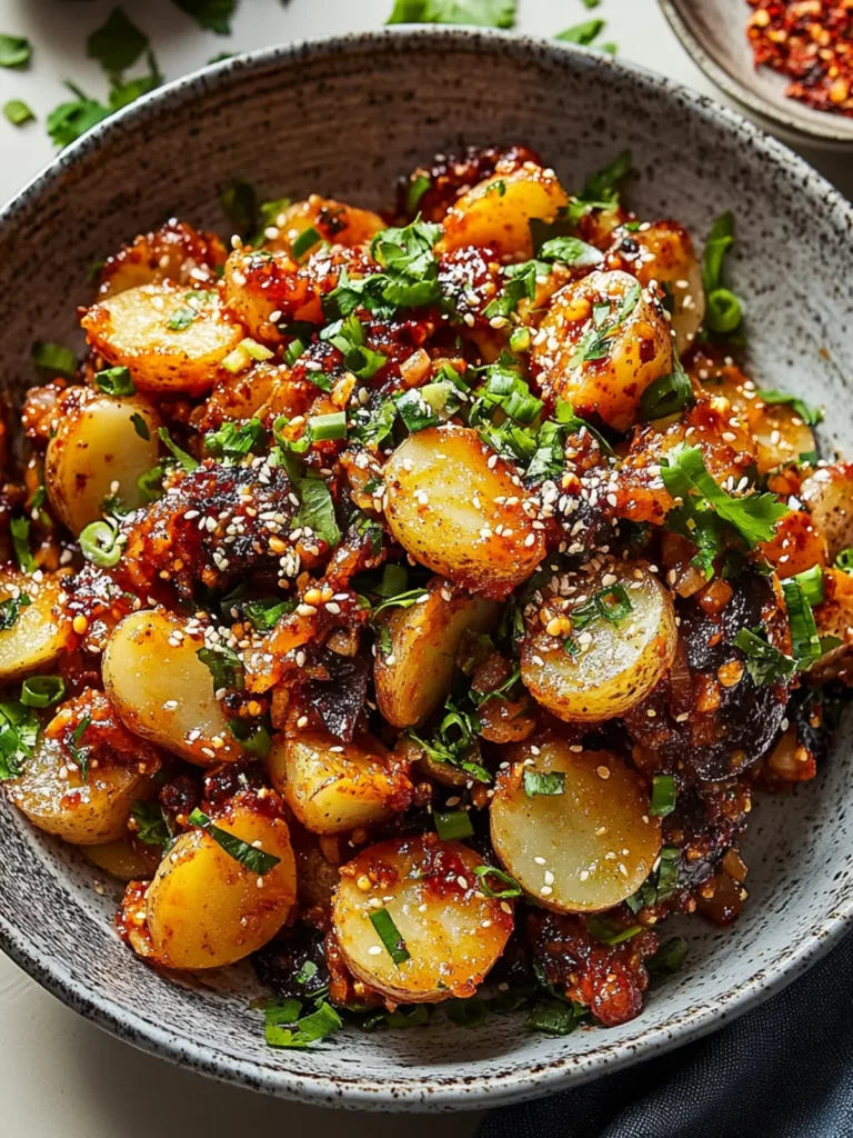 Crispy Gochujang Potato Salad