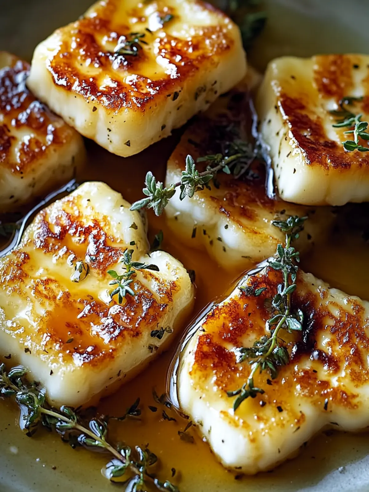 Honey-Glazed Halloumi with Thyme