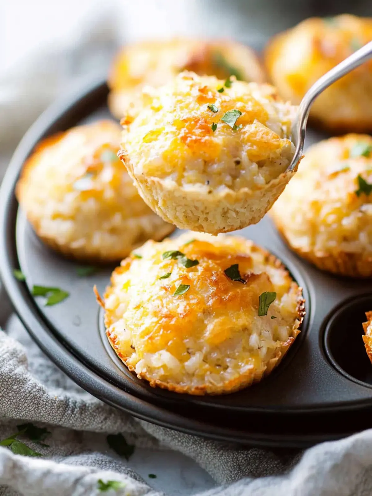 Buttery Tuna Rice Muffins