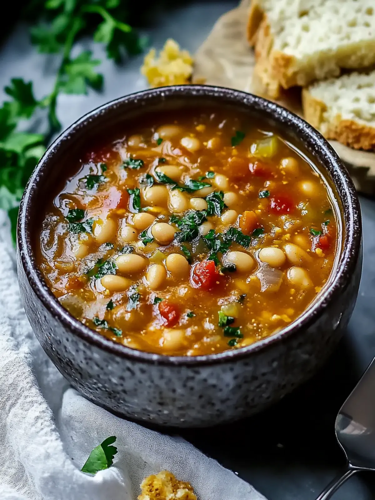 Vegan White Bean Soup Serbian Style (Pasulj)