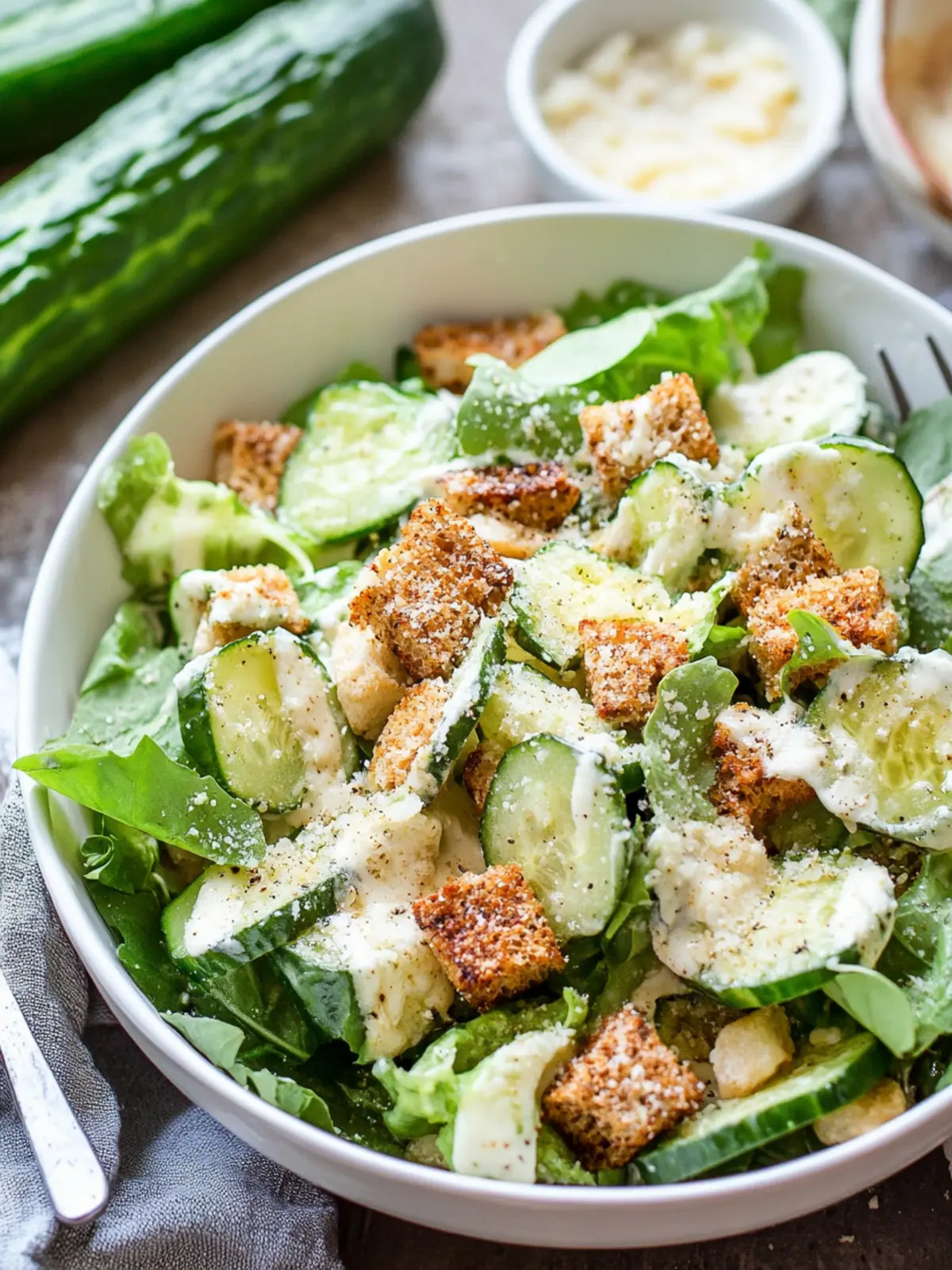 Cucumber Caesar Salad