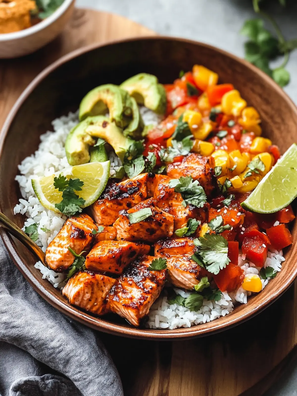 Chili Lime Salmon Bowls