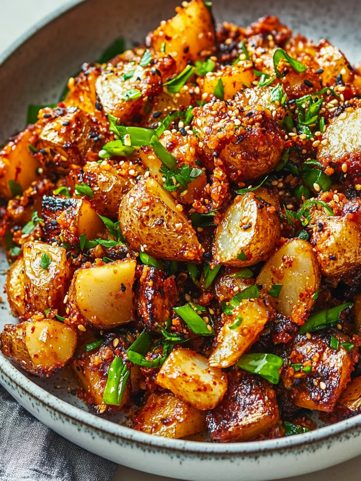 Crispy Gochujang Potato Salad