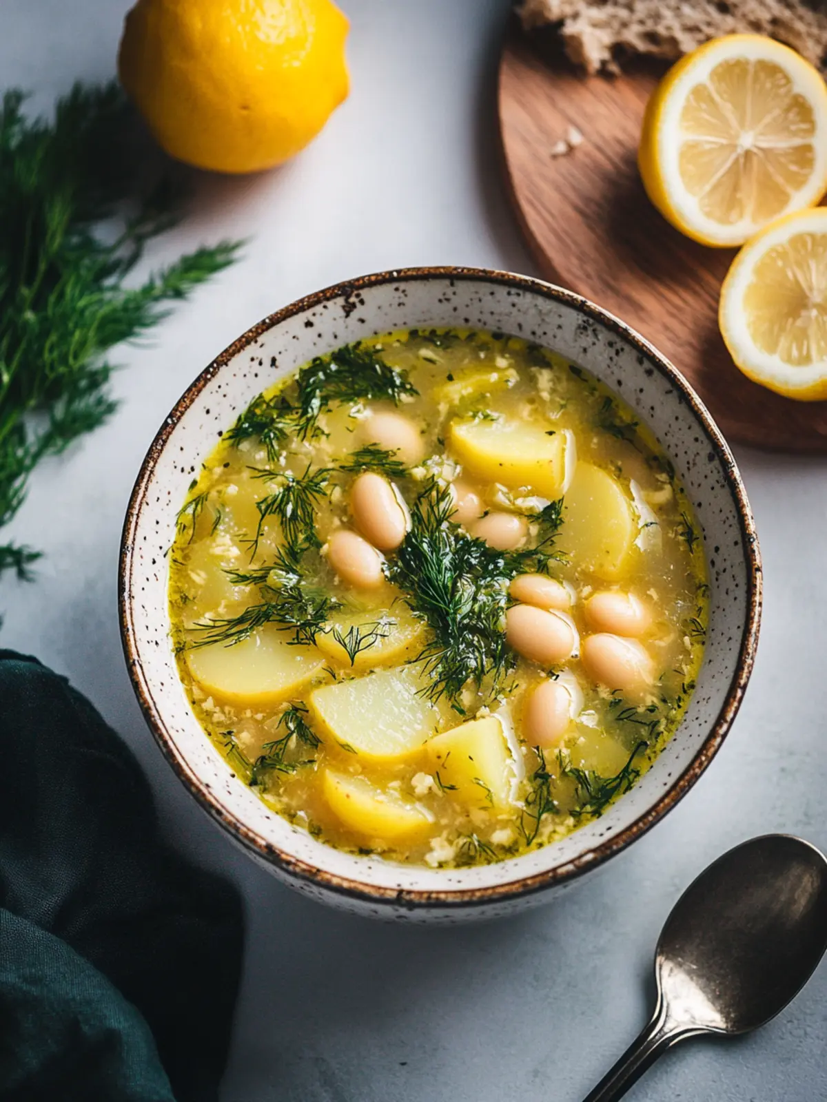 Lemon-Dill White Bean & Potato Soup