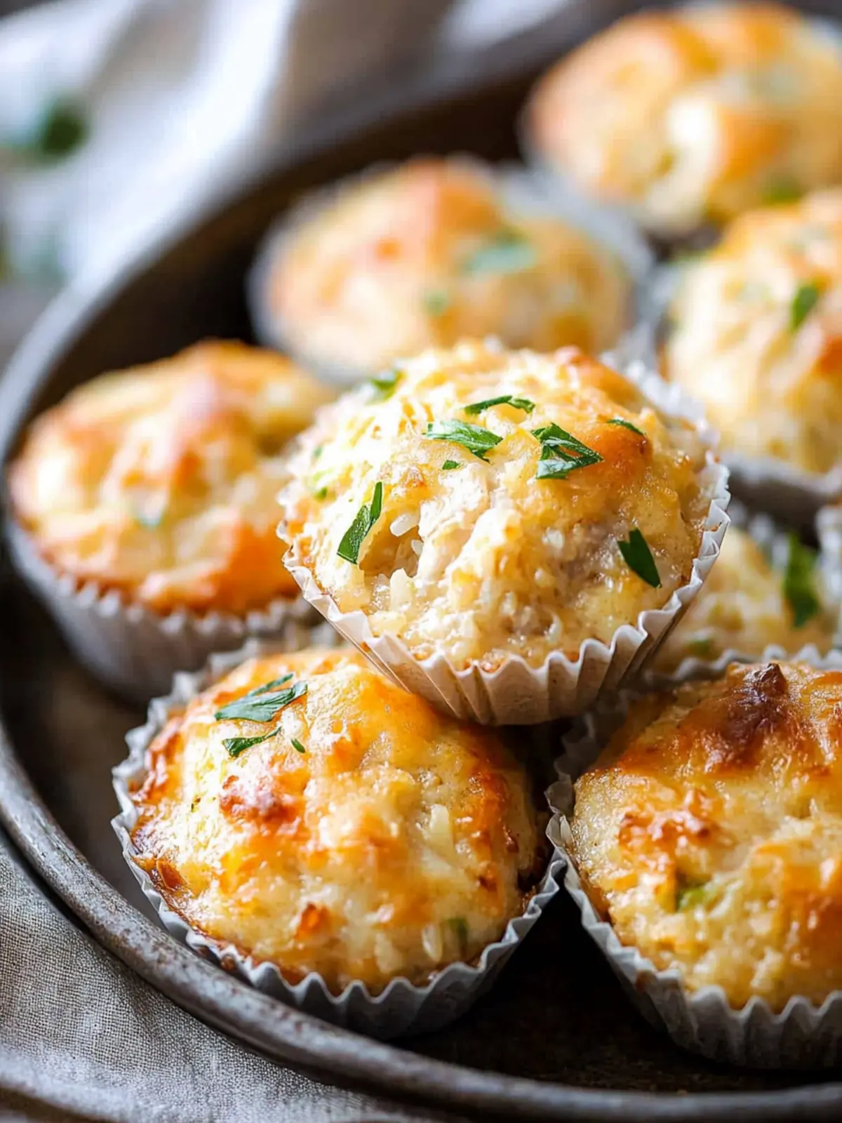 Buttery Tuna Rice Muffins