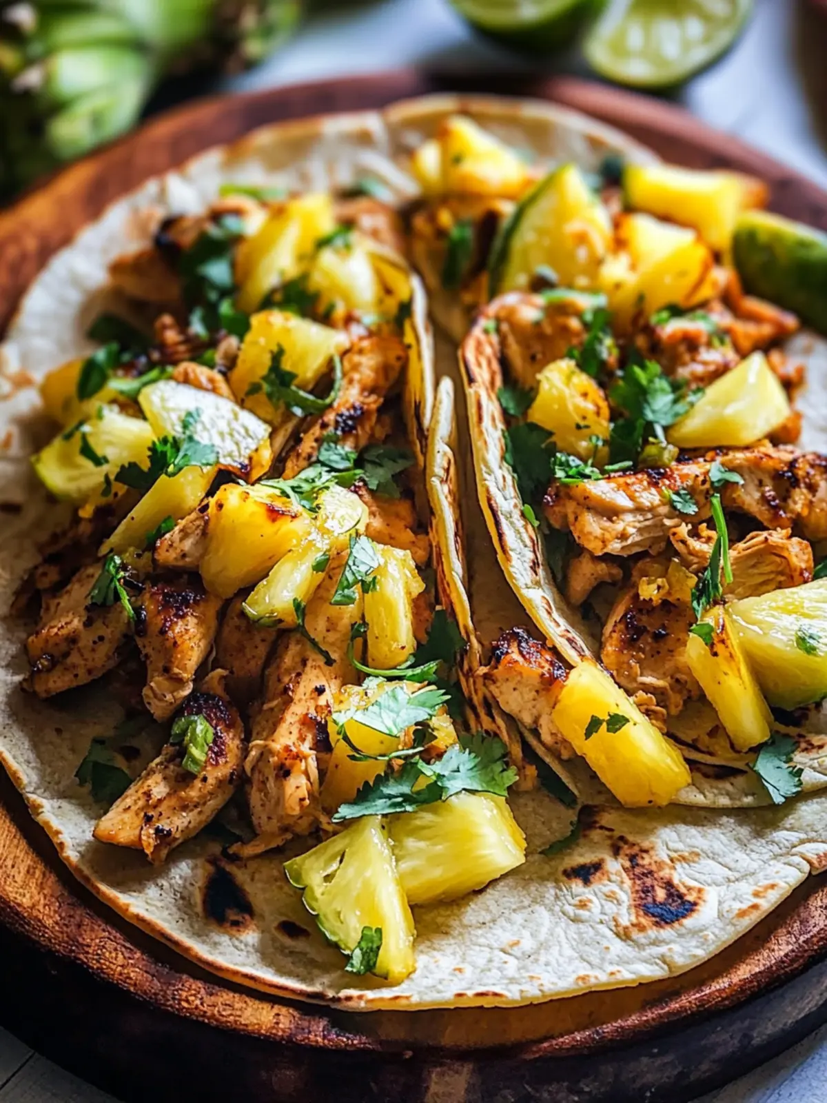 One Pan Chicken & Pineapple Tacos