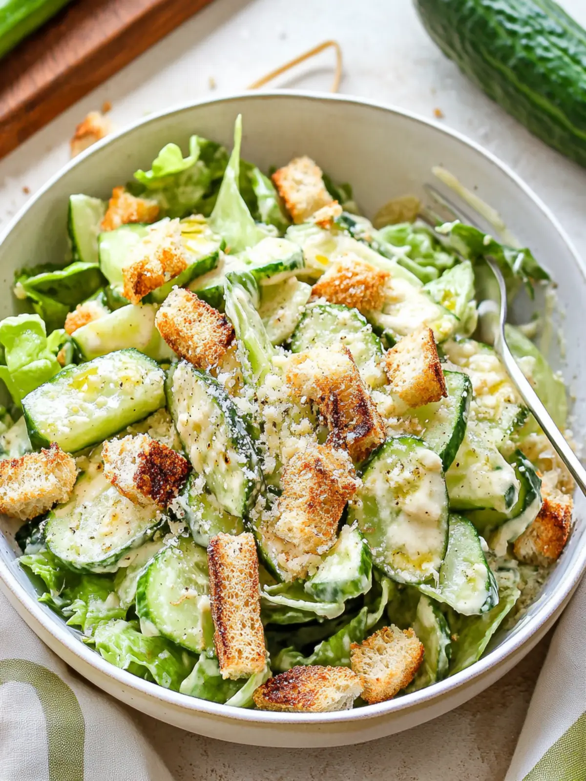 Cucumber Caesar Salad
