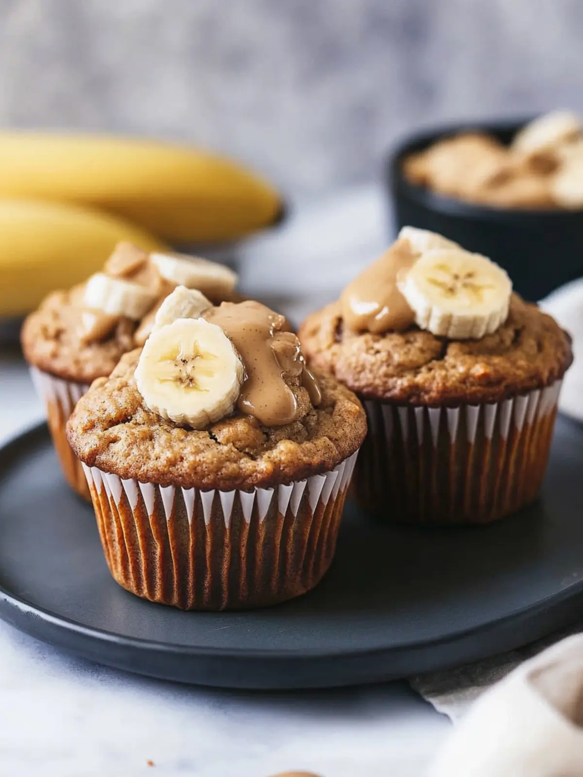 Healthy Peanut Butter Banana Muffins