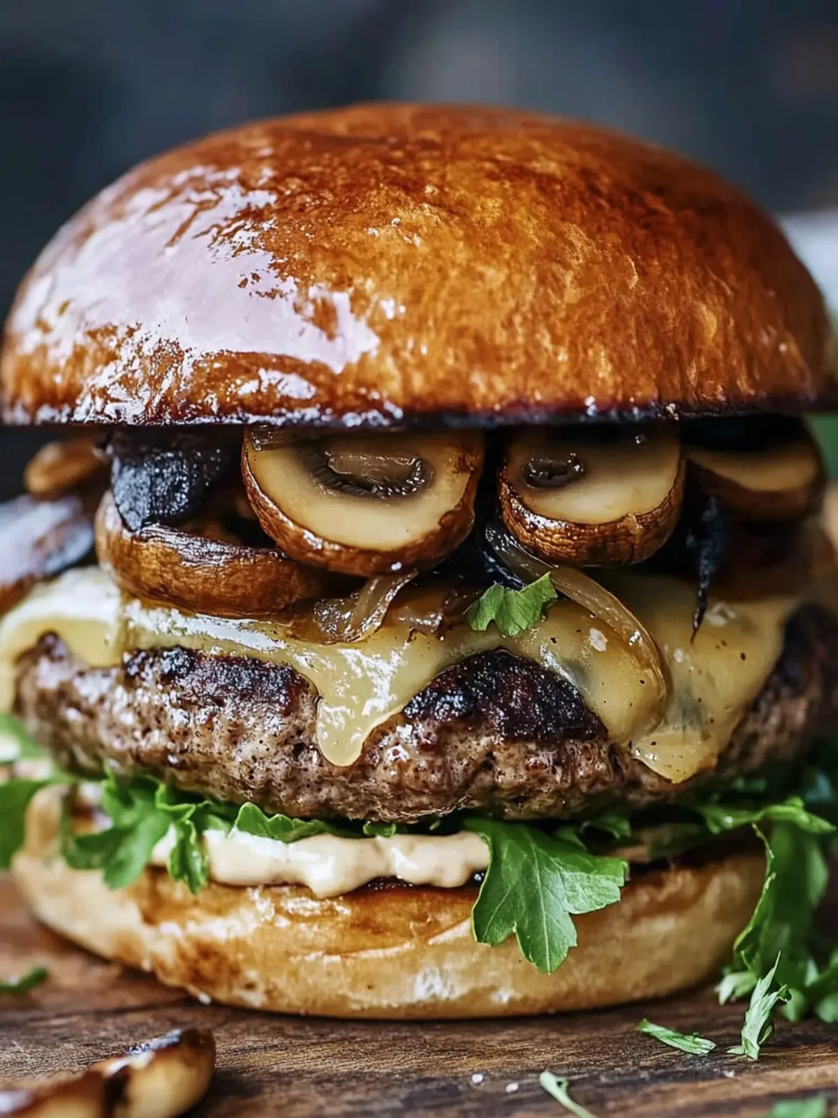 Mushroom Swiss Burger