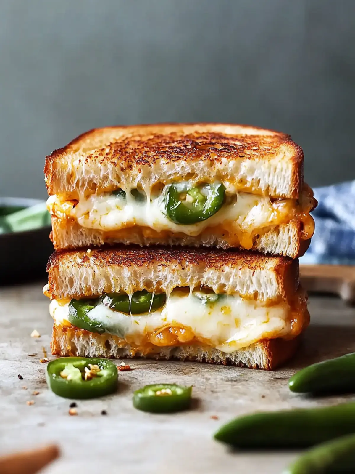 Easy Jalapeño Popper Grilled Cheese Sandwich