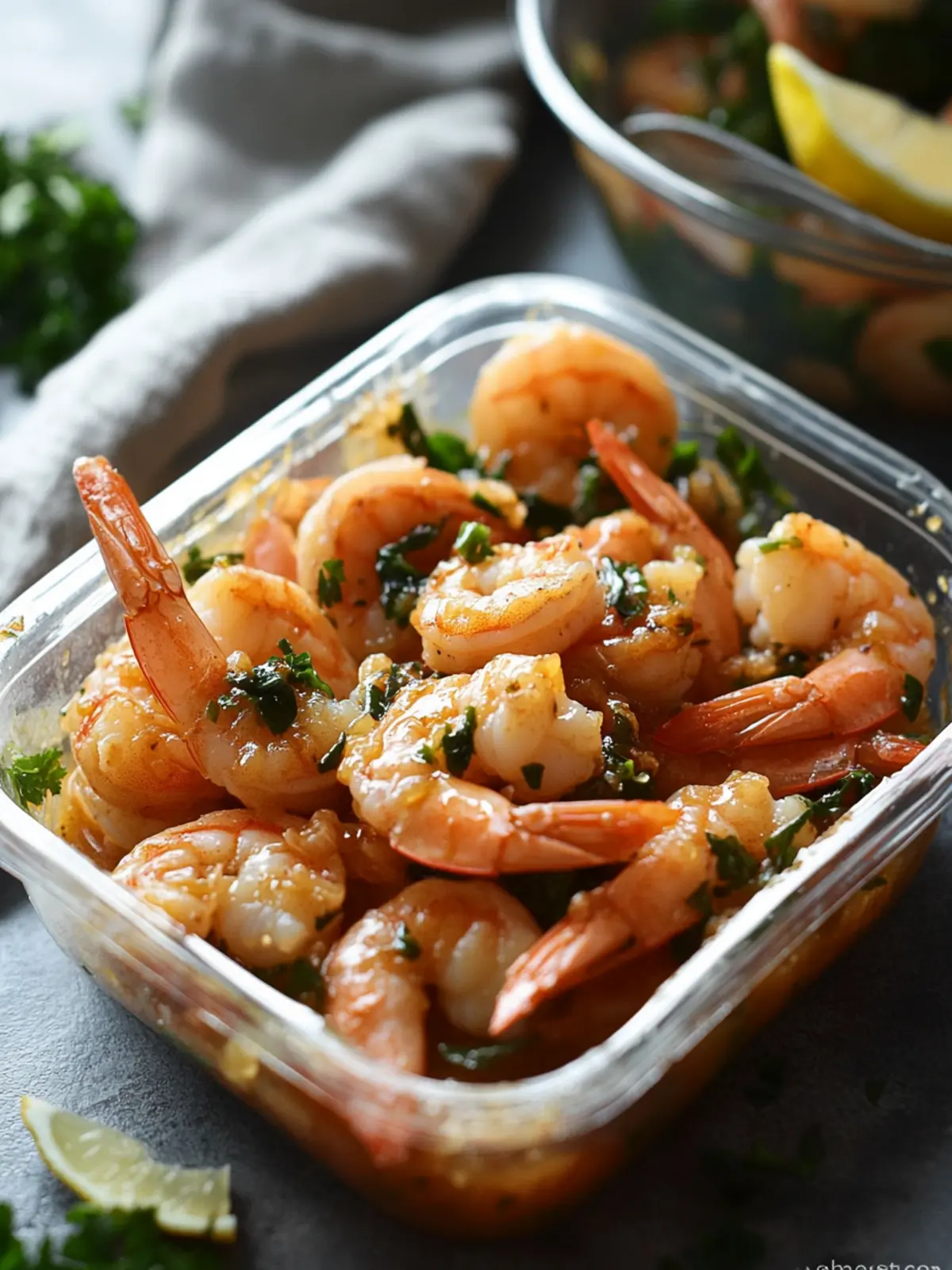 High Protien Honey Garlic Shrimp