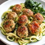 cardiac diet Turkey-Chicken Meatballs with Zucchini Noodles