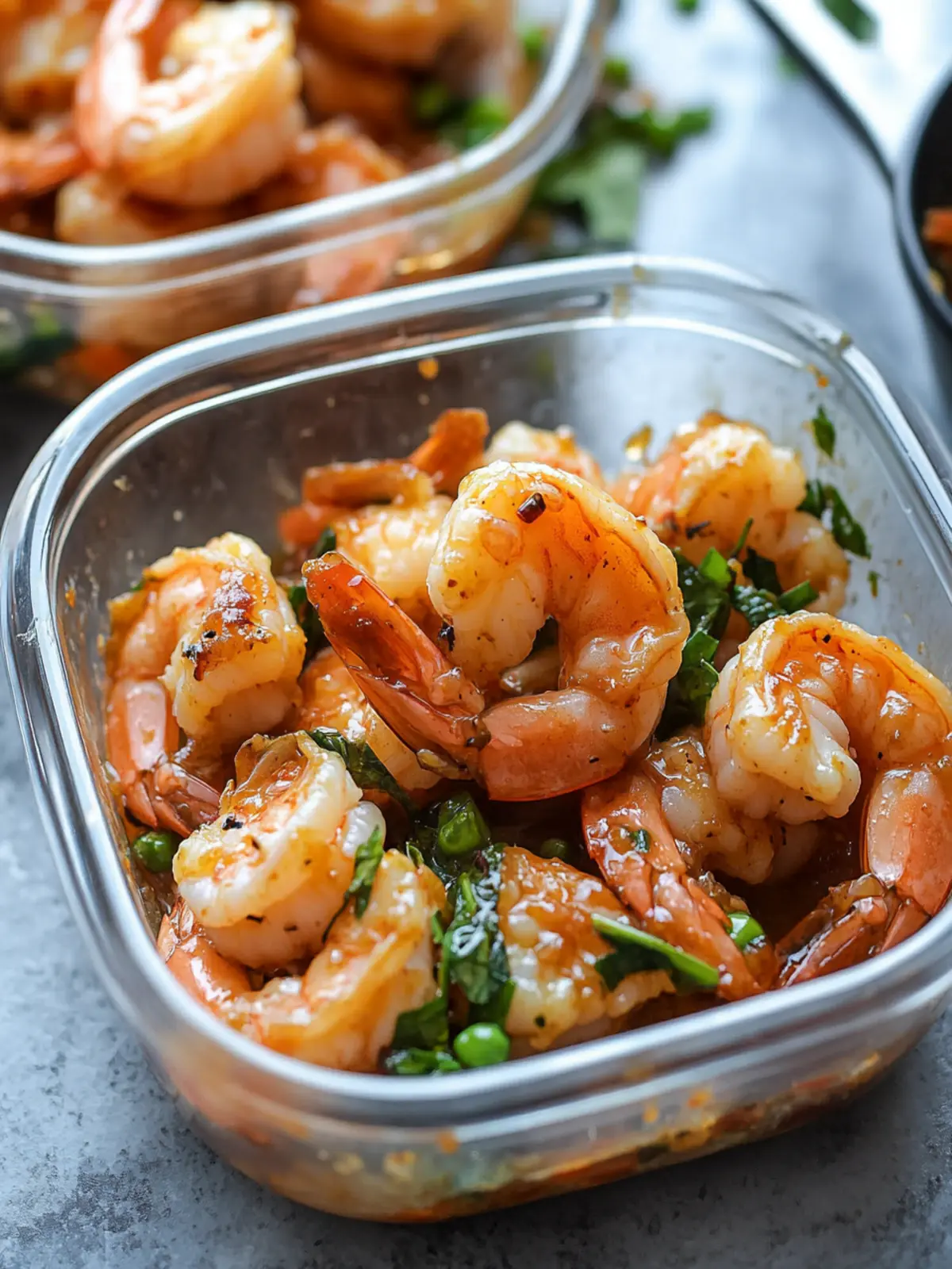 High Protien Honey Garlic Shrimp