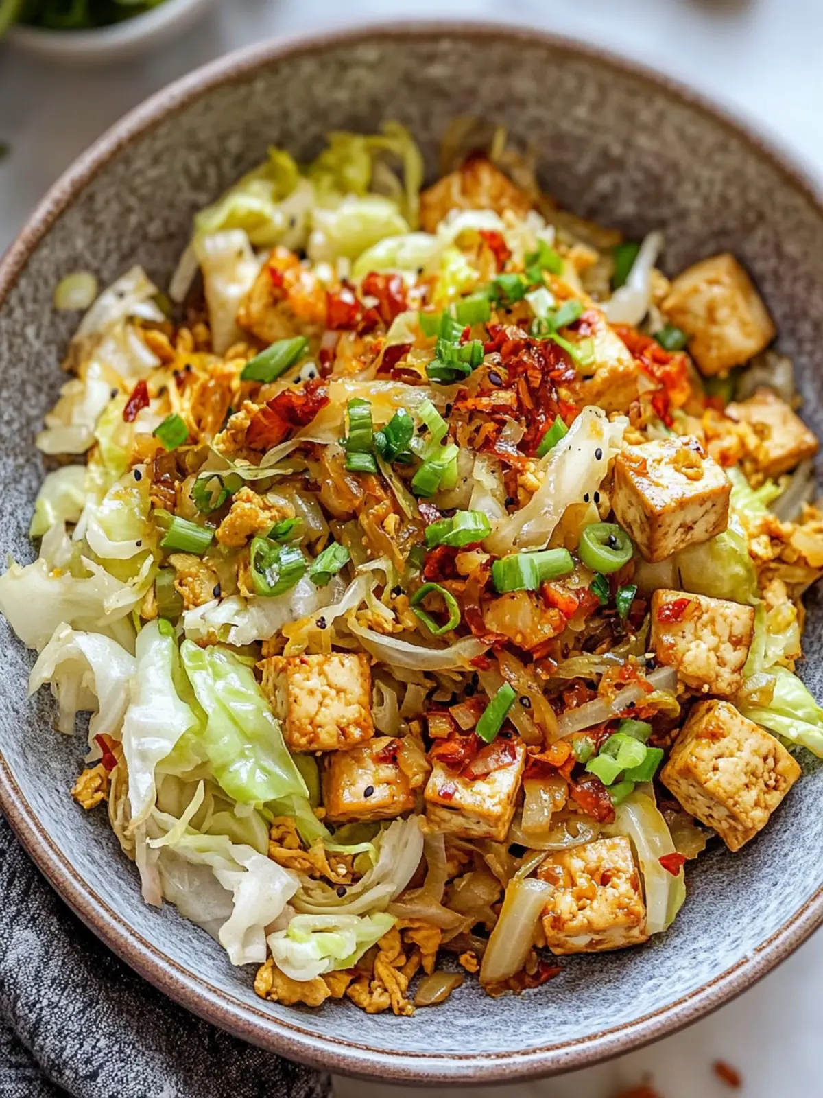 Tofu Cabbage Stir Fry