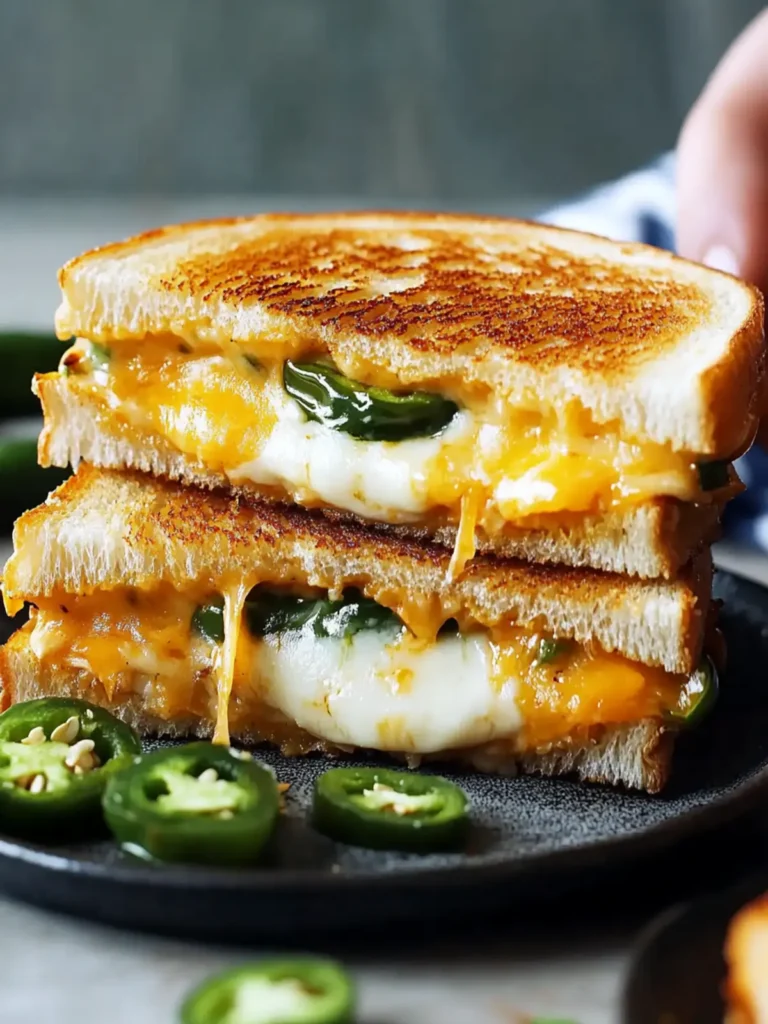 Easy Jalapeño Popper Grilled Cheese Sandwich