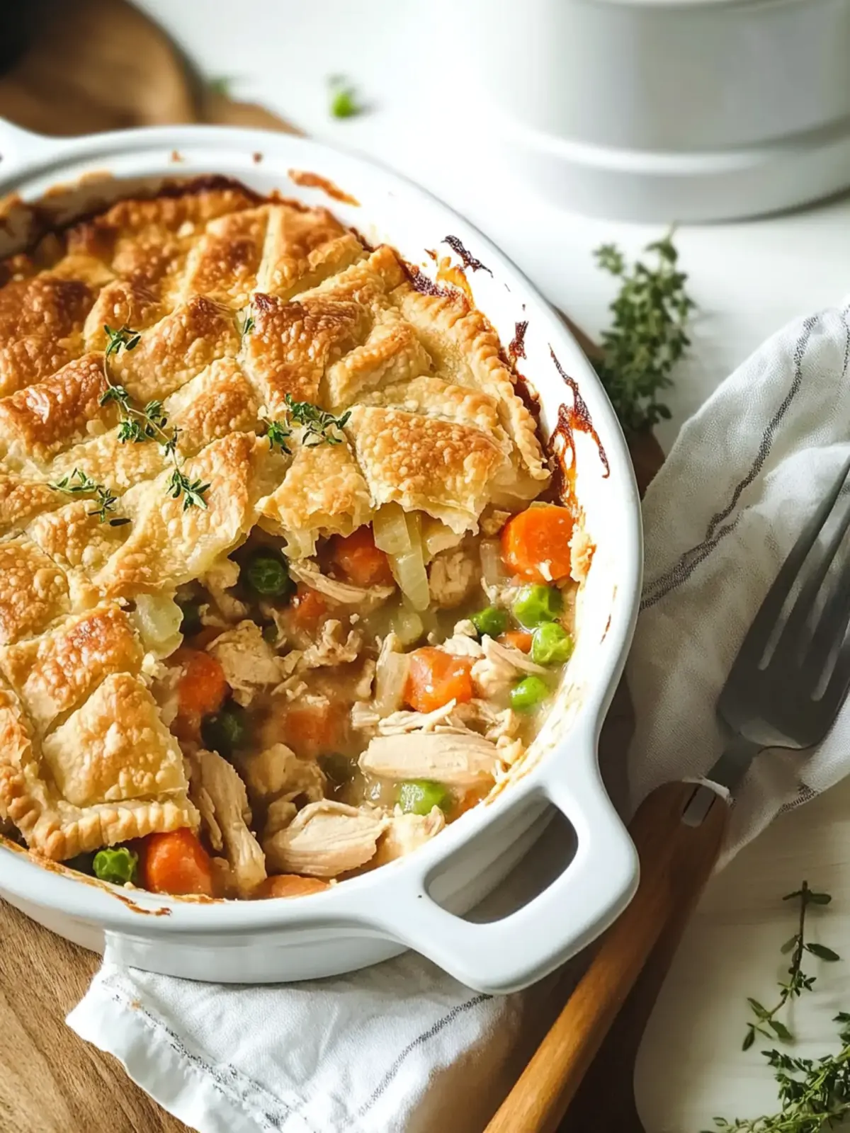 Healthy Chicken Pot Pie Casserole