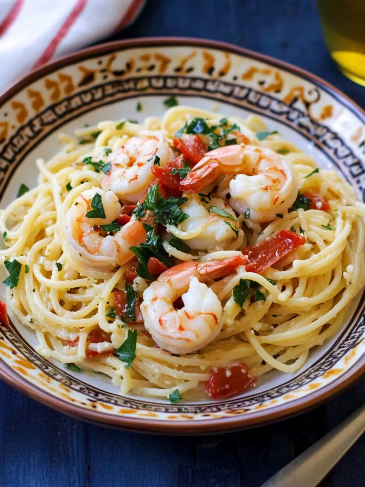 Summer Dinner Garlic Shrimp Pasta (Shrimp Scampi Recipe)