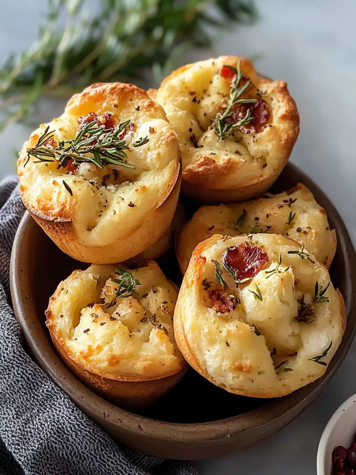 Easy Focaccia Muffins