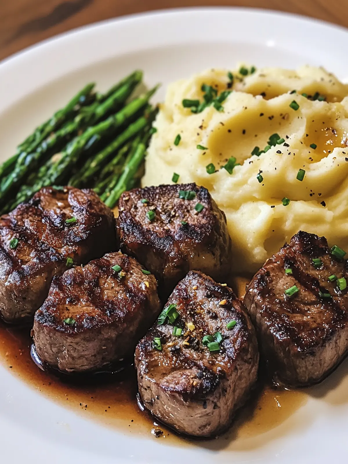 Garlic Parmesan Steak Bites with Mashed Potatoes