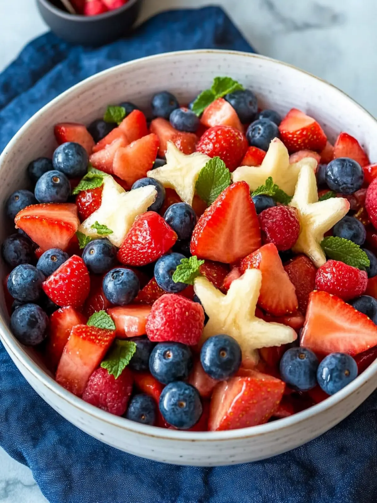 4th of July Red White and Blue Fruit Salad