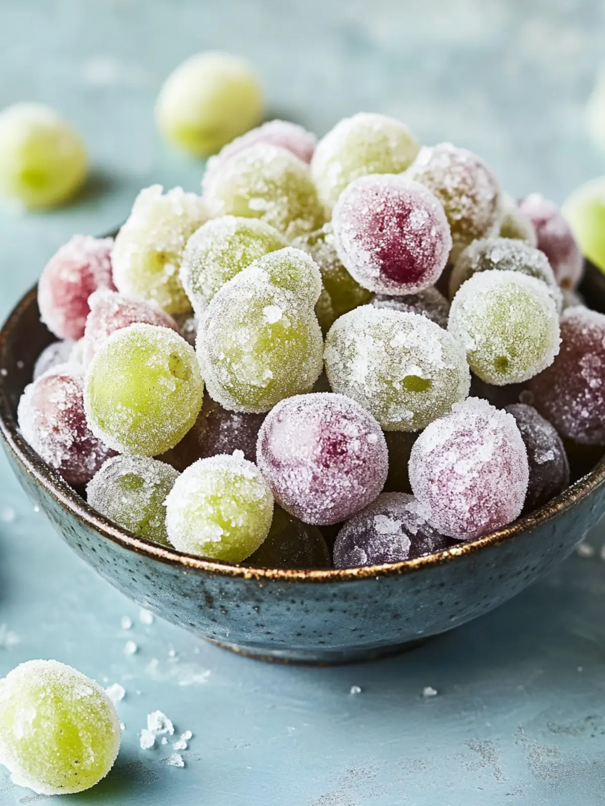 Healthy Dessert 3-Ingredient Healthy Sour Candied Frozen Grapes
