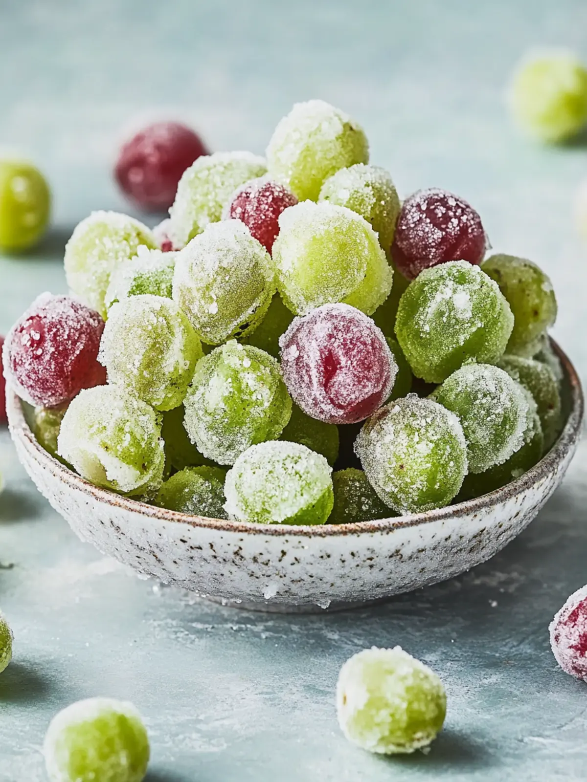 Healthy Dessert 3-Ingredient Healthy Sour Candied Frozen Grapes