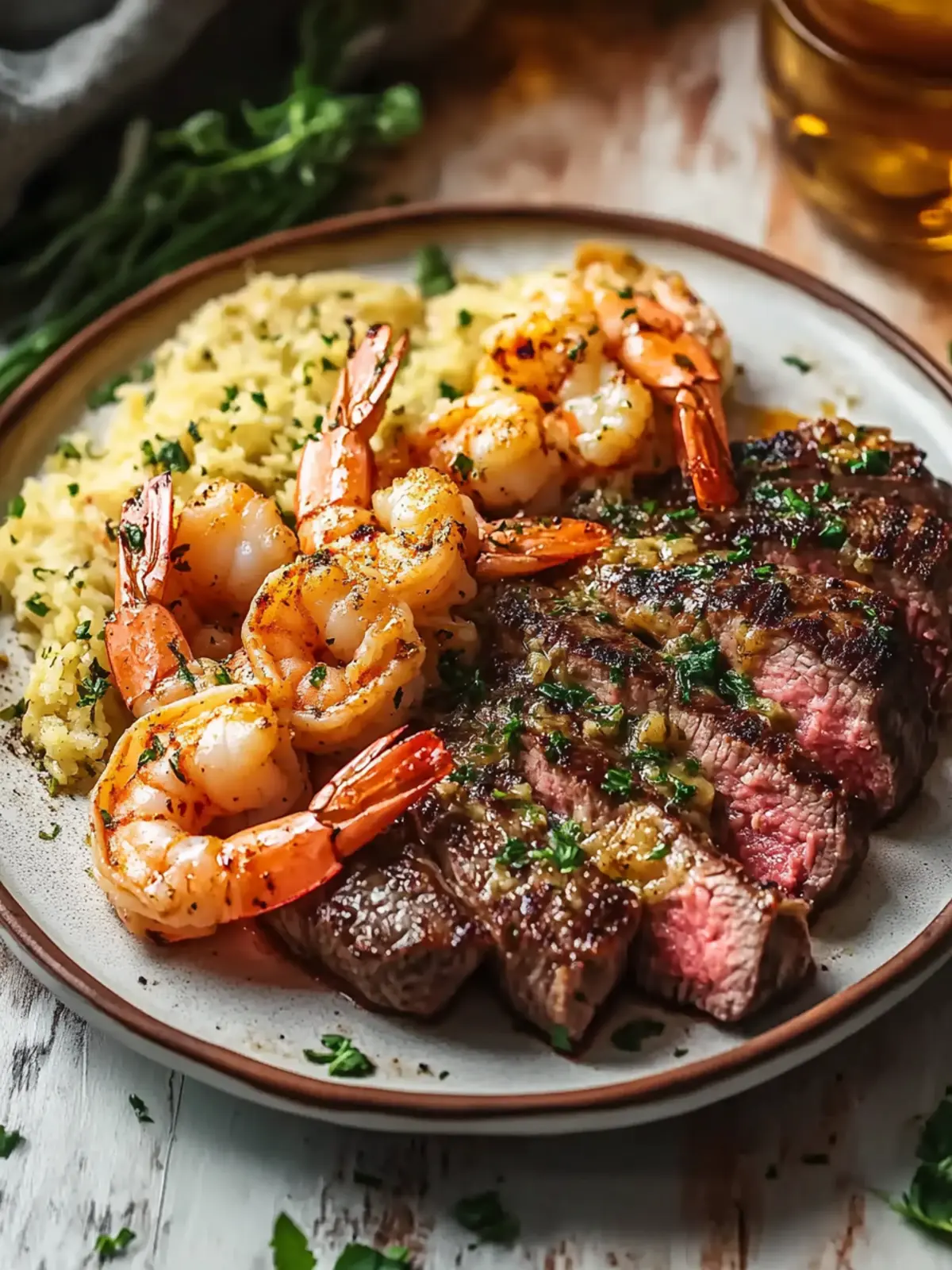 Mouthwatering Garlic Butter Shrimp and Steak