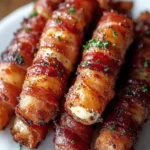 Crispy Bacon-Wrapped Mozzarella Sticks