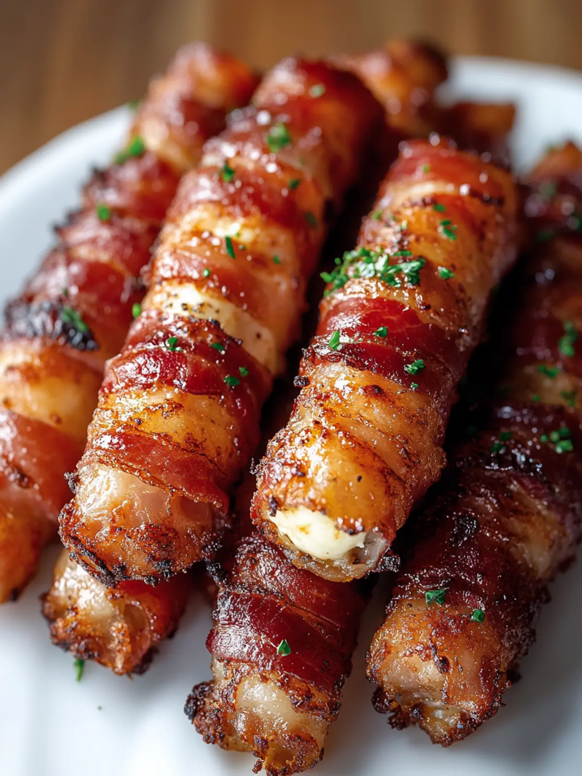 Crispy Bacon-Wrapped Mozzarella Sticks