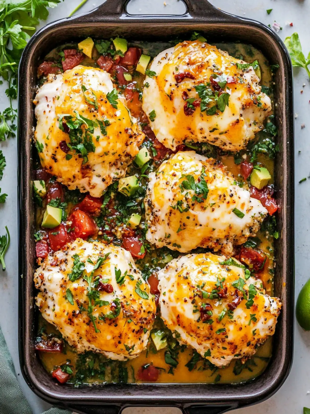 High Protein Baked Crack Chicken