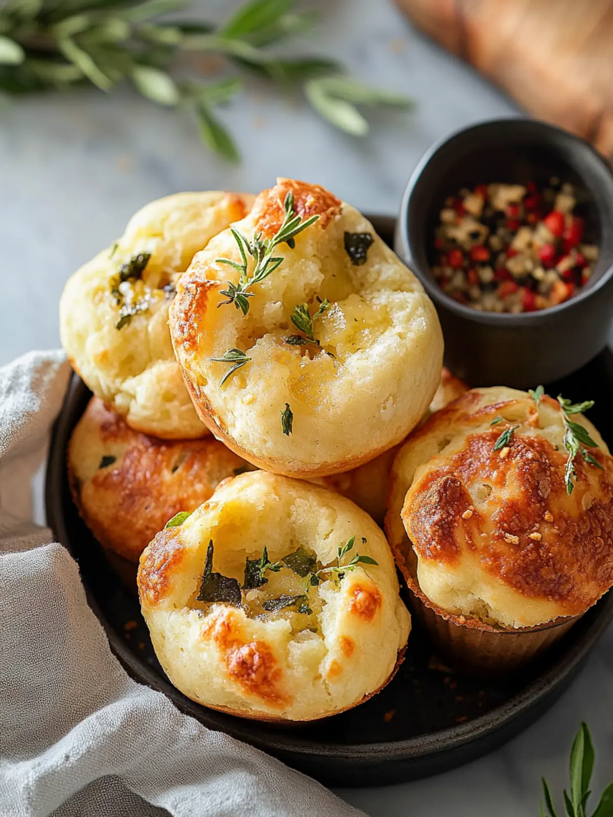 Easy Focaccia Muffins